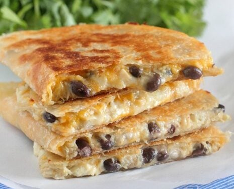 chicken and cheese quesadilla