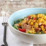 Southwest Chicken and Vegetable Brown Rice Bowls