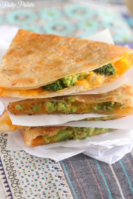 Tuscan Broccoli and Cheese Quesadilla