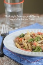 Weeknight Sausage and Cheesy Vegetable Penne Pasta