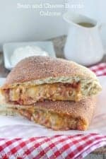 Image of a Bean and Cheese Burrito Calzone