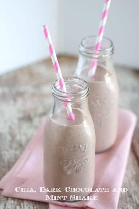 Chia, Dark Chocolate and Mint Shake