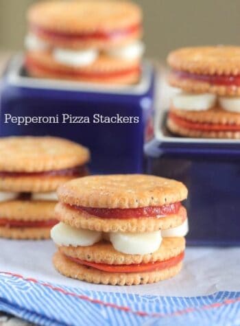 Snacking with Ritz - Pepperoni Pizza Stackers