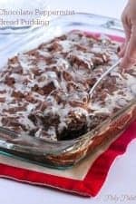 Chocolate Peppermint Bread Pudding