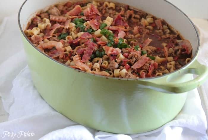 Turkey Bacon Chili Mac