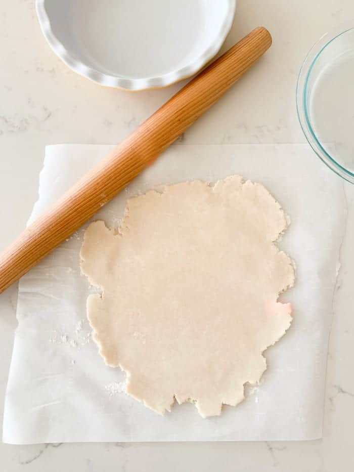 roll dough to round for pie crust recipe