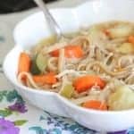 Image of Classic Chicken Noodle Soup with Roasted Vegetables