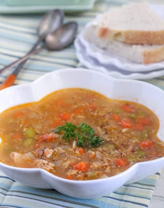 Lemon Chicken Quinoa Vegetable Soup