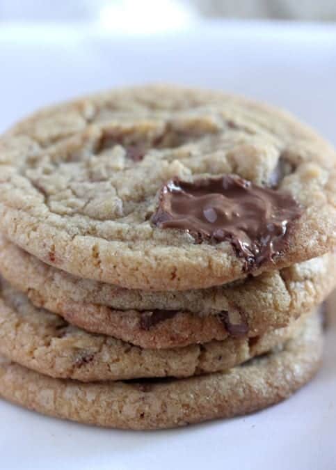 Crispy Brown Butter Chocolate Chunk Cookies