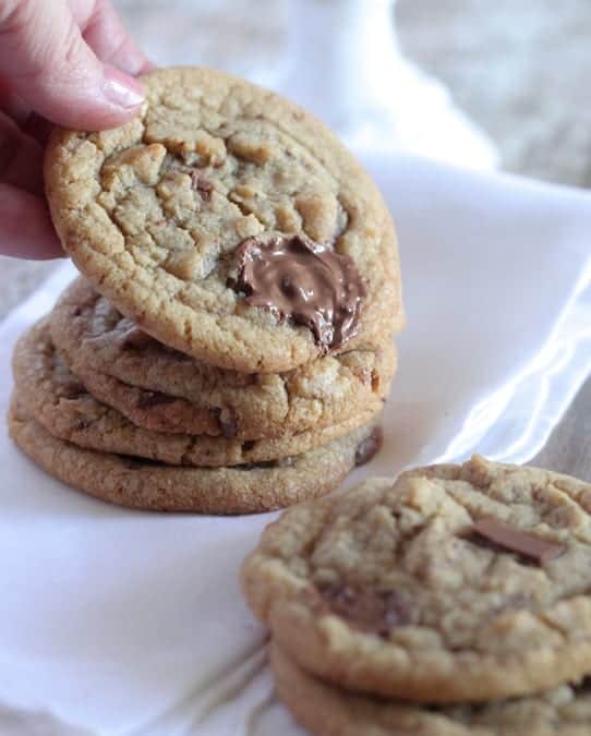 Crispy Brown Butter Chocolate Chunk Cookies