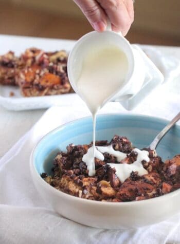 Pecan Chocolate Chip Maple French Toast Bake