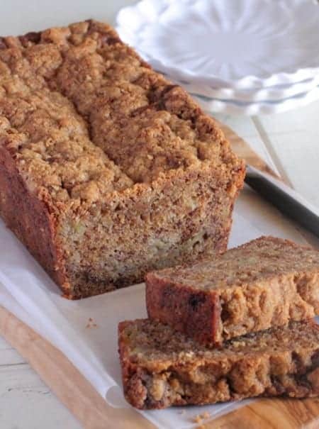 Roasted Banana Bread with Streusel Topping - Best Banana Bread Recipe