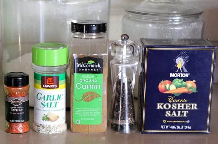 Ingredients for taco seasoning