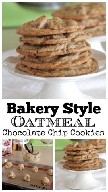photo collage of oatmeal cookies