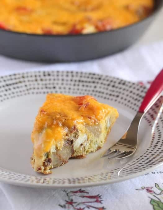 Cheddar Potato Bacon Frittata