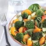 Roasted Broccoli Mandarine Sesame Ginger Salad