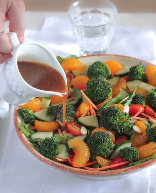 Roasted Broccoli Mandarin Sesame Ginger Salad