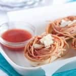 Garlic Toasted Spaghetti Boats