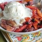 Homemade Peach Berry Cobbler