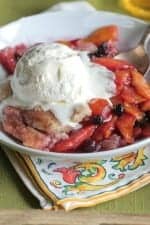 Homemade Peach Berry Cobbler