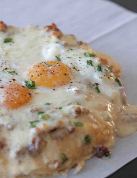 Sausage gravy breakfast deals pizza