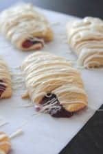 White Chocolate Cherry Pie Crescents