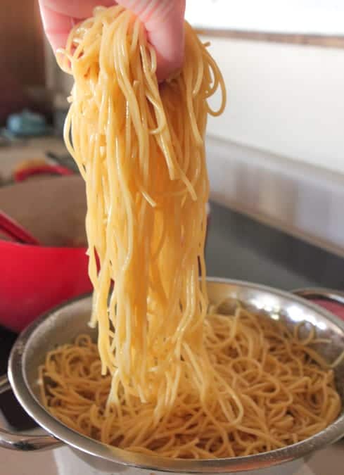 Roasted Tomato Cilantro Lime Creamy Spaghetti