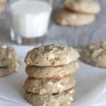 White Chip Blueberry Cream Cheese Peanut Butter Cookies