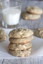 White Chip Blueberry Cream Cheese Peanut Butter Cookies