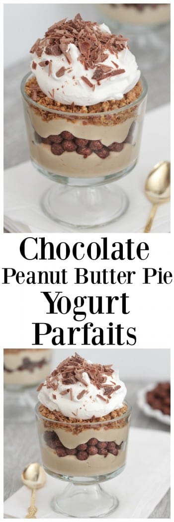 Chocolate Peanut Butter Pie Yogurt Parfaits