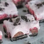 Gooey Oreo Strawberry Cake Bars