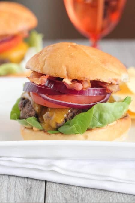 Siracha Ranch Bacon Cheeseburgers