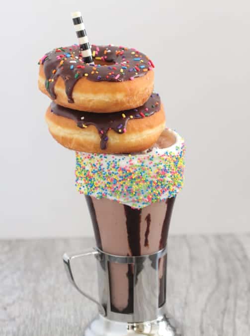 Sprinkle Donut Chocolate Milkshake Easy Chocolate Milkshake Recipe