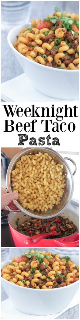 Weeknight Beef Taco Pasta 