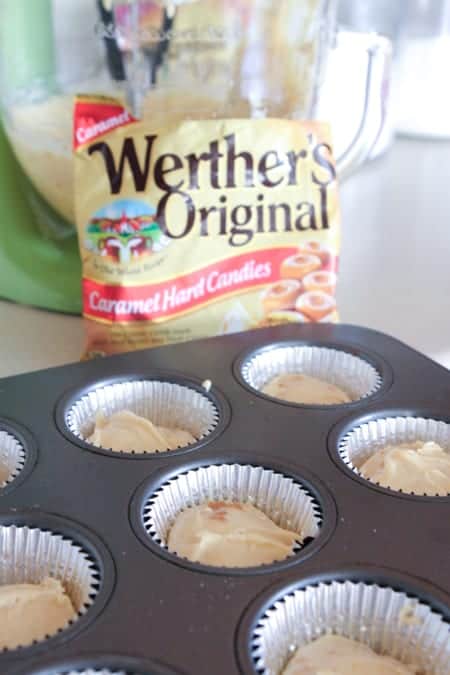 Caramel Cupcakes with Homemade Yellow Butter Cake