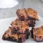 Salted Caramel Peanut Butter Swirl Brownies