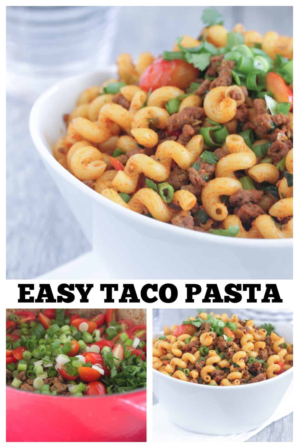 photo collage taco pasta recipe