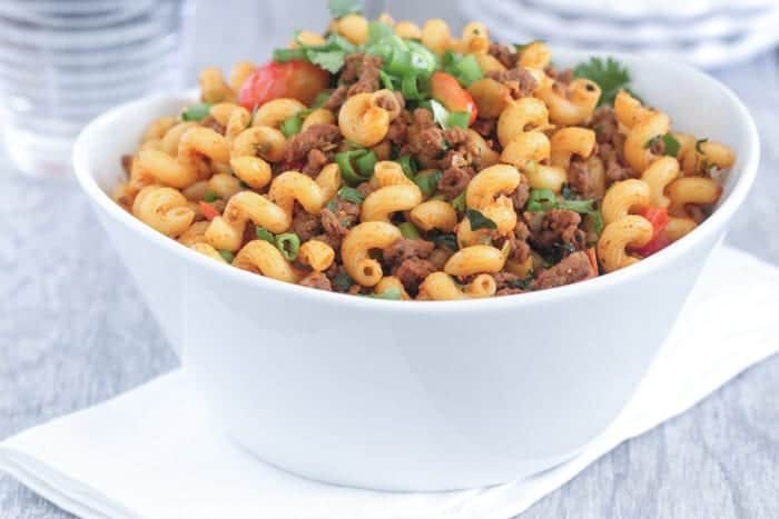 Weeknight Beef Taco Pasta