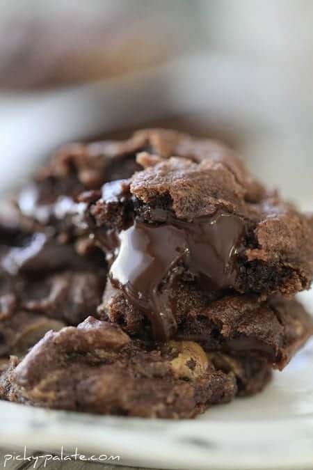 Gooey Chocolate Chunk Peanut Butter Swirl Cookies