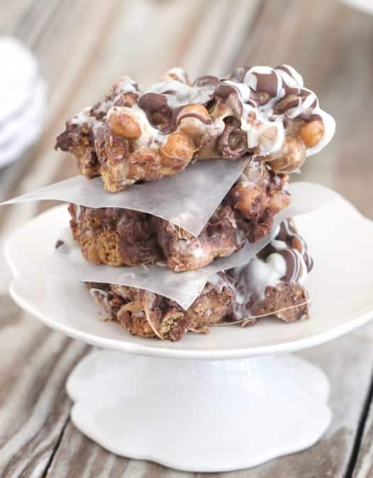 Chocolate Peanut Butter Crunch Bars Peanut Butter Rice Krispie Treats