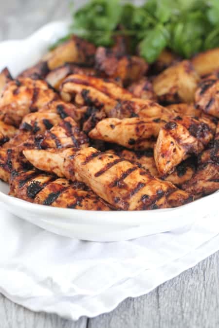 grilled chicken and potatoes