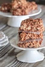 Toffee Chocolate Chip Krispie Treats