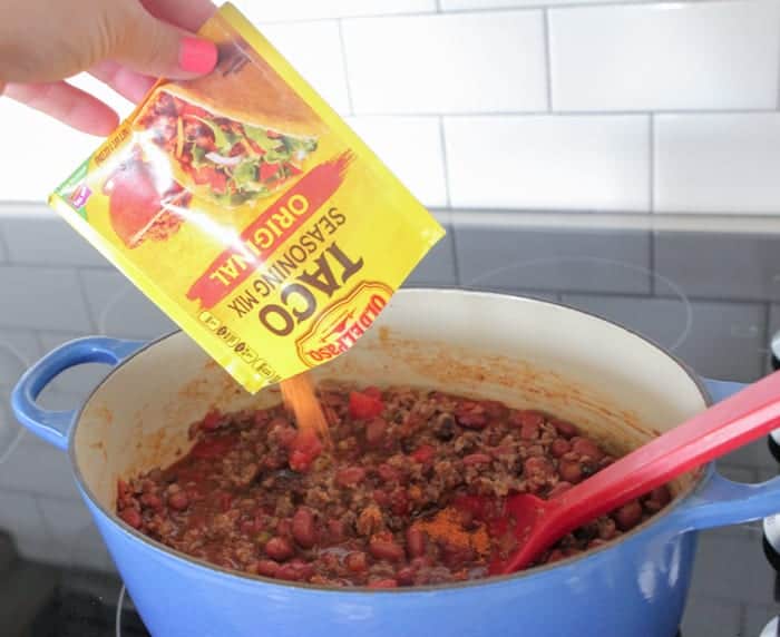 Cheesy Taco Chili Rice Bake | Veggie & Beef Casserole Recipe