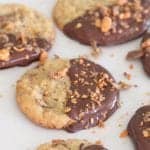 Chocolate Dipped Butterfinger Cookies