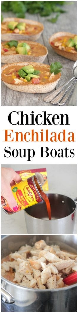 Chicken Enchilada Soup Boats