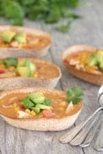 Chicken Enchilada Soup Boats