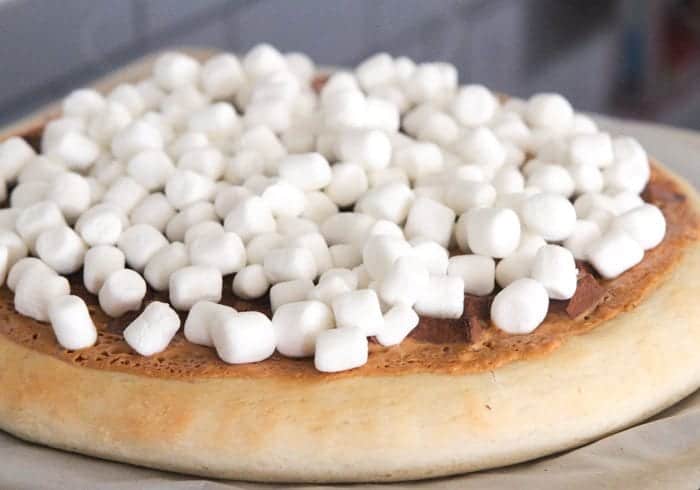 Peanut Butter S'mores Dessert Pizza