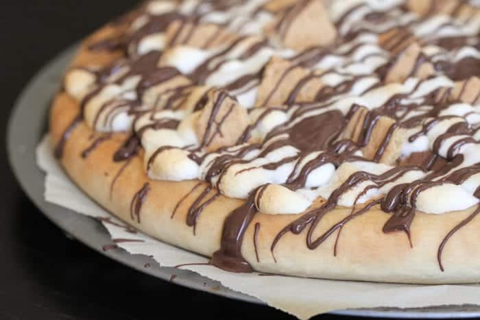 Peanut Butter S'mores Dessert Pizza