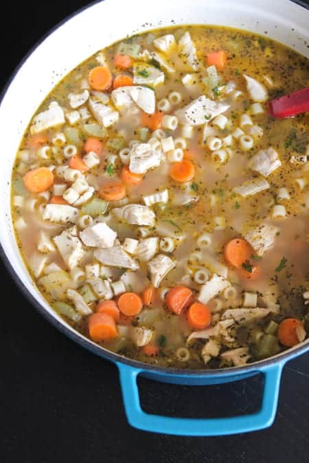 Weeknight Chicken Noodle Soup - Red and Honey