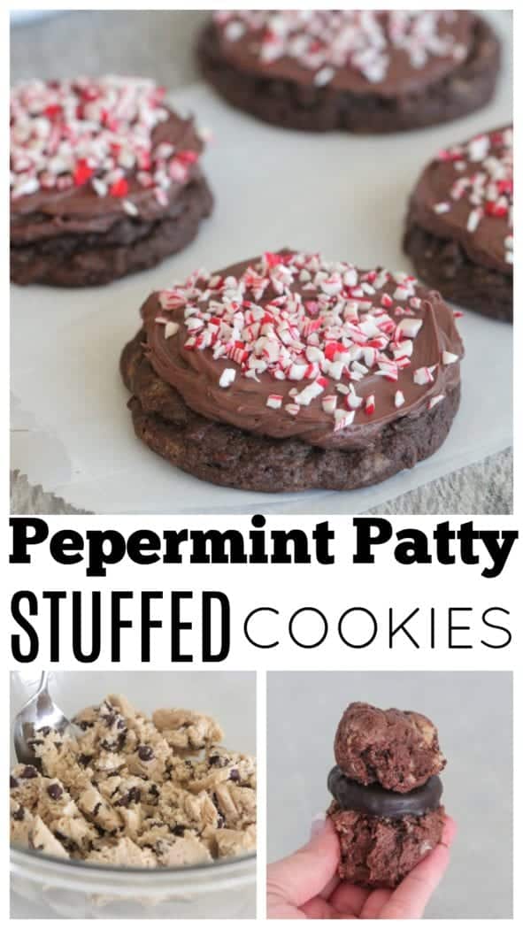 Peppermint Patty Stuffed Cookies - Picky Palate